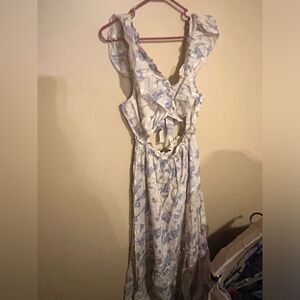 Anthropologie love Sam floral cut out dress small